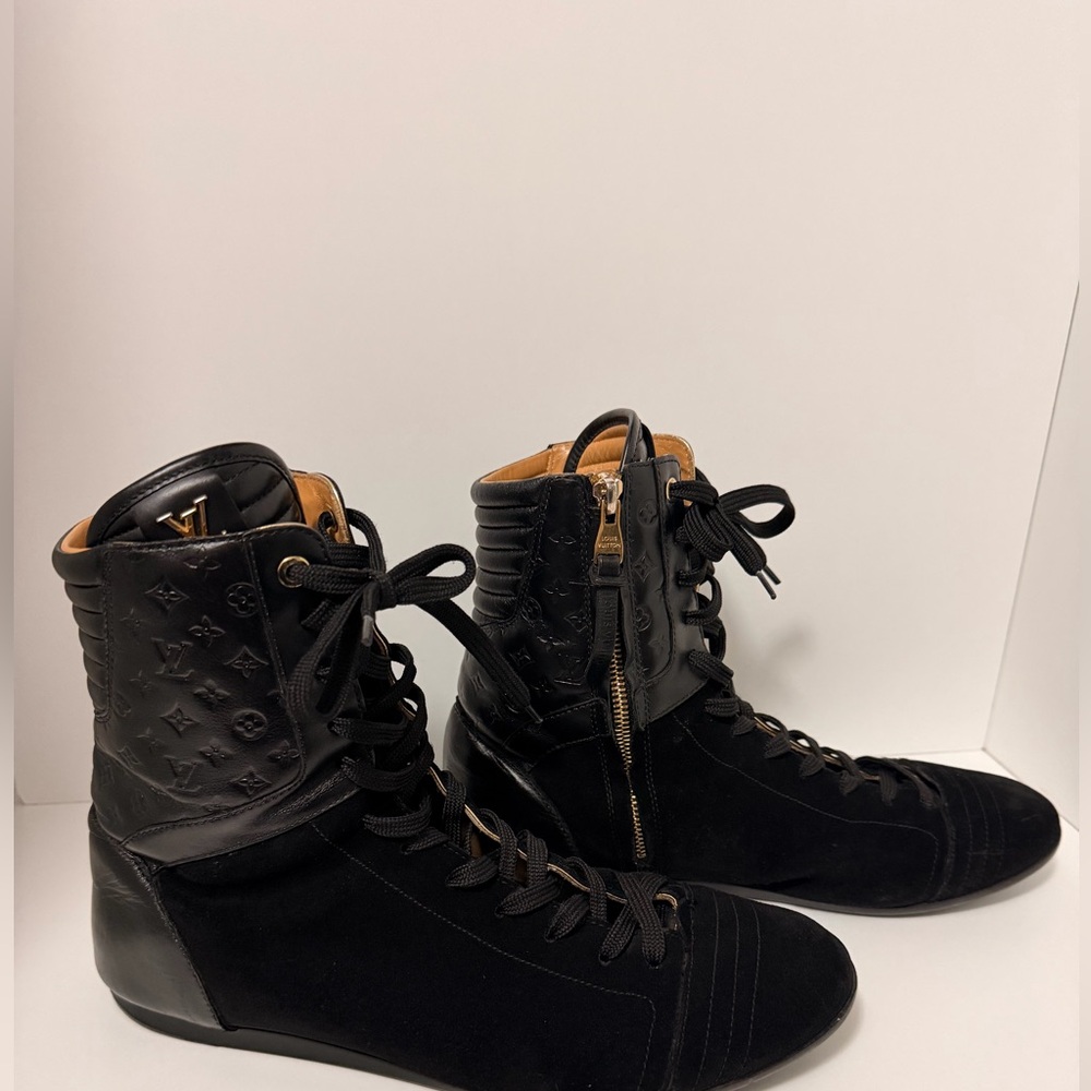Authentic Louis Vuitton Beverly Hills Sneaker Boot Black Empreinte Size 40 - Picture 5 of 16